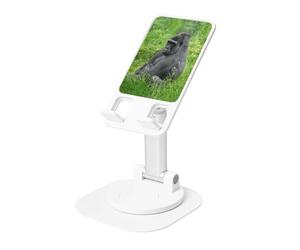 AACPPB Serene Gray Gorilla Support de téléphone portable pliable avec trou de chargeur, rotation à 360°, angle réglable, base antidérapante
