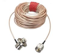 Aacursopv Câble de raccordement RF coudé à angle droit RG316 UHF PL259 mâle vers UHF SO239 femelle, 10 à 20 m(5M)