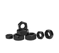 Aacursopv Écrou hexagonal en acier au carbone noir, classe 12.9, M2, M2.5, M3, M4, M5, M6, M8, M10, M12, M14, M16, M18, M20, M22, M24(M10-5pcs)