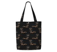 aacxzff Ce sac de courses en toile avec motif teckel Weiner est robuste, durable et léger pour les trajets quotidiens
