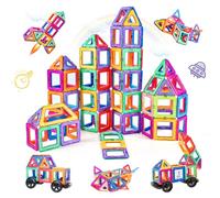 aaczly Construction Magnetique Enfant 82 Pièces Blocs de Construction Magnétiques Enfants Educatif Jeux Cadeaux pour Enfants à Partir de 3 4 5 6 7 Ans