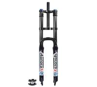 AADDFDD Fourche à Suspension pneumatique pour VTT de Descente 26/27,5/29 Pouces, Fourche Avant à Double épaulement 1-1/8" en Alliage de magnésium à Verrouillage Manuel, Fourche Avant QR 9