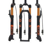 AADDFDD Fourche à Suspension pneumatique VTT VPPV 26/27,5/29 Pouces, débattement 120 mm, Blocage Manuel/à Distance, réglage du Rebond, Tube Droit 1-1/8", Fourche Avant de vélo à Serrage ra