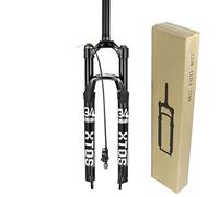 AADDFDD Fourche à Suspension pour VTT 26 Pouces, 27,5 Pouces, 29 Pouces, débattement 120 mm, Alliage de magnésium ultraléger 1-1/8 Pouces, Verrouillage Manuel/Couronne.