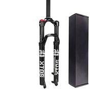 AADDFDD Fourche à Suspension ultralégère pour VTT 26, 27,5 et 29 Pouces, Alliage de magnésium 1-1/8 u201d, Verrouillage Manuel/Couronne, débattement 120 mm