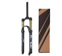 AADDFDD Fourche à Suspension VTT en Alliage d'aluminium 26/27,5/29 Pouces, Frein à Disque 1-1/2", débattement 120 mm, Fourche pneumatique à dégagement Rapide, Verrouillage Manuel/d