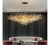 AADDFDD Lustre en Cristal de Luxe Compatible avec Cuisine, Salle à Manger, Salon, Chambre à Coucher, Plafond Suspendu Moderne de Luxe, Branche d'arbre en Cristal, Lustre de Cuisine, (Long 120 cm)