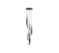 AADDFDD Lustres - Luminaires Suspendus en Forme de cône en Acrylique, Lampe Suspendue Multiple à 18 têtes, Lampe à Suspension LED rotative à Long Baril pour Salle à Manger, Salon, Chambre à Coucher,