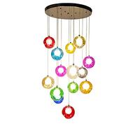 AADDFDD Plafonnier Haut Lampe De Salon Créative Moderne Minimaliste LED Restaurant Lustre Duplex Escalier Art Nordique Personnalité Boule De Verre Lustre 45x150 cm