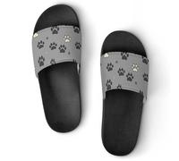 AADFAEWR Sandales De Douche Pattes De Chien Et Os Pantoufles De Salle De Bain Pour Hommes Et Femmes