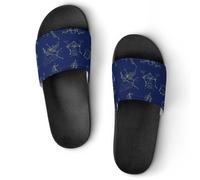 AADFAEWR Sandales De Douche Zodiaque Et Constellations Pantoufles De Salle De Bain Pour Hommes Et Femmes
