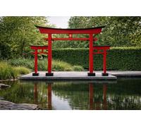 AAF Nommel Miwa Torii - Portail de menuisier japonais grand format en bois - Plante torii faite à la main pour l'architecture de jardin et les lieux spéciaux