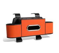 AAFEI Organisateur De Siège Arrière pour Dodge Journey(JC49 2008-2011), Boîte De Rangement En Cuir Avec Porte-Gobelet Et Boîte À Mouchoirs, Crochet De Voiture,Orange