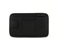 AAFEI Organiseur de pare-soleil de voiture pour MG ZS (ZS11 ZS12 2017-2025 2026), pochette de rangement en cuir synthétique avec support magnétique pour lunettes de soleil, emplacements pour cartes