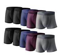 AAFGVC Boxer en Fibre DE Bambou -Boxer Bambou Homme Bambusfaser Boxer Für Herren Kühlend Bequem Passgenau Mit Hoher Haltbarkeit Für Training Pendeln Und Zuhause (TTG)