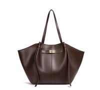 AAFGVC Sac de cours femme élégant - Sac à main haute capacité et cuir végan lisse - Idéal pour le travail ou les cours universitaires (Coffee)