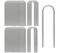 AAGUT Lot de 50 piquets de jardin de 30,5 cm pour clôture de sol, piquets de tente galvanisés, piquets de tente galvanisés 11 Ga pour clôture de chien, tuyau d'irrigation goutte à goutte, tissu de