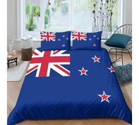 AAHARYA Drapeau de la Nouvelle-Zélande Housse De Couette 3D Imprimé Drapeau National,Parure De Lit Adulte 3D Housse De Couette,Convient pour Les Garçons Et Les Filles King（220x240cm）