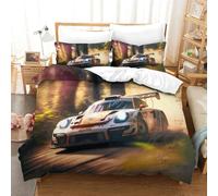 AAHARYA Ensemble de Housse de Couette Double 3D et taie d'oreiller, Ensemble de Housse de Couette pour Adultes, Parure de lit imprimée 3 pièces pour lit Double (200x200cm)