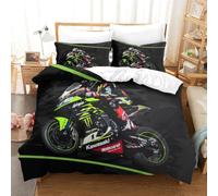 AAHARYA Parure de lit en microfibre douce avec housse de couette et taies d'oreiller pour lit king size (220 x 240 cm)