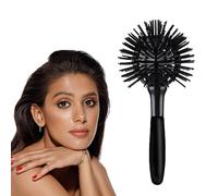 Aaiffey Brosse à cheveux ronde 3D pour femme - Séchage au sèche-cheveux - Brosse à cheveux démêlante à 360 degrés - Pour cheveux épais et bouclés - Peigne à cheveux rond pour cheveux humides et secs