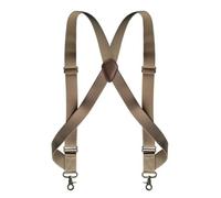 AAIXXIZAO Bretelles Suspender 3.5Cm De Large Adulte Hommes Bretelles 2 Clips Bretelles Réglables Bretelles Élastiques Costume Bretelles Harnais Homme pour Pantalon (Beige)