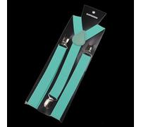 AAIXXIZAO Bretelles Suspender Unisexe Élastique en Cuir Bretelles Bretelles Hommes Femmes Cadeau Bretelles Réglables pour Mariage Costume Jupe Accessoires (Turquoise)