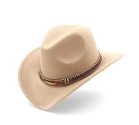 AAIXXIZAO Chapeaux Fedora Trilby Chapeau Feutre Chapeau Cowboy Homme Femme pour Gentleman Lady Jazz Cowgirl Cloche Caps 60-61Cm Kaki