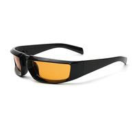 AAIXXIZAO Lunette De Soleil Homme Mode Punk Lunettes De Soleil Femmes Punk Lunettes De Soleil Hommes Argent Nuances Cyclisme Lunettes Jaune