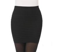 AAIXXIZAO Mini Jupe Crayon Courte Sexy Jupe Plissée Élastique Taille Haute Moulante Mini Jupe Bureau Courtes Jupes Crayon Solide Taille Unique Noir