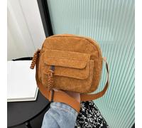 AAIXXIZAO Sacs Banane Élégant Sac À Bandoulière en Velours Côtelé pour Femmes Fermeture Éclair Plusieurs Poches Sac À Bandoulière pour Un Usage Quotidien Shopping Chocolat