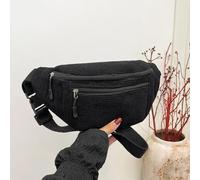 AAIXXIZAO Sacs Banane Femmes Sac De Taille en Velours Côtelé Étudiant Épaule Sac À Bandoulière Sac À Bandoulière Pack Mode Femme Ceinture Sac À Main Noir