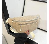 AAIXXIZAO Sacs Banane Femmes Sac De Taille en Velours Côtelé Étudiant Épaule Sac À Main Sac À Bandoulière Pack Mode Femme Ceinture Sac À Main Beige