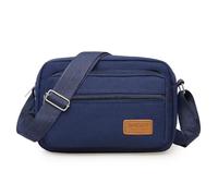 AAIXXIZAO Sacs Banane Hommes Toile Sacs À Bandoulière Casual Tote Voyage Homme Sac À Bandoulière Sacs Messager Multi Pocket Sac À Main Marine