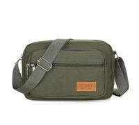 AAIXXIZAO Sacs Banane Hommes Toile Sacs À Bandoulière Casual Tote Voyage Hommes Sac À Bandoulière Sacs Messager Multi Pocket Sac À Main Vert