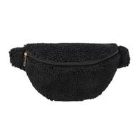 AAIXXIZAO Sacs Banane Unisexe Fourrure Fanny Pack Fermeture À Glissière Sac À Bandoulière Flou Mode Multifonctionnel Pliable Léger Filles Garçons Sac Polyvalent Noir