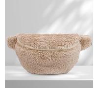 AAIXXIZAO Sacs Banane Unisexe Fourrure Fanny Pack Fermeture À Glissière Sac À Bandoulière Flou Mode Multifonctionnel Pliable Léger Filles Garçons Sac Polyvalent Marron Clair