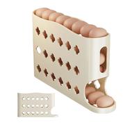 Aakluk 2026 Egg Holder For Fridge | Large Capacity / Holds 30 Eggs | Eggs Dispenser Auto Rolling | Save Refrigerator Space And Prevent Egg From Breaking | For Home Dorm Apartment Kitchen Dining
