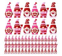 Aakluk 60pcs Mini Valentines Day Gnomes | Funny Love Doll with Heart | Valentine Party Favors | Wedding Valentine Gift for Home Bedroom Living Room Office Apartment Garden Yard Party Birthday