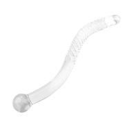 AAKOMA 25,4 cm de Long gode en verre incurvé cristal Double extrémité pénis Plug Anal Stimulation du point G jouet sexuel adulte pour hommes femmes Couple