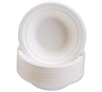 aaksh 555 Lot de 50 bols jetables solides de qualité supérieure pour soupe, desserts, aliments chauds et froids, 230 ml, respectueux de l'environnement, biodégradables pour un usage quotidien, bols de