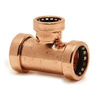 Aalberts VSH Tectite Té 4758239 15 x 12 x 15 mm, cuivre, réduit, non détachable