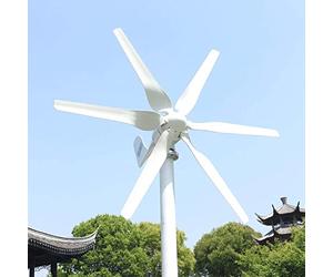 AALGO Turbine Éolienne Verticale 1000W/1500W Générateur Éolienne 6 Lames Kit Eolienne Complet éolienne à Lévitation Spirale avec Générateur à Aimant Permanent 3 Phases et Contrôleur,12V-1000W