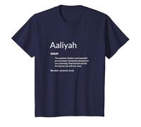 Aaliyah est Gentille et drôle Définition du nom Aaliyah T-Shirt, Enfant, Bleu Marine, 3 Ans