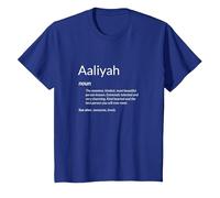 Aaliyah est Gentille et drôle Définition du nom Aaliyah T-Shirt, Enfant, Bleu Royal, 6 Ans