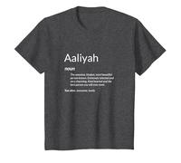 Aaliyah est Gentille et drôle Définition du nom Aaliyah T-Shirt, Enfant, Chiné Foncé, 12 Ans