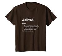Aaliyah est Gentille et drôle Définition du nom Aaliyah T-Shirt, Enfant, Marron, 4 Ans