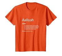 Aaliyah est Gentille et drôle Définition du nom Aaliyah T-Shirt, Enfant, Orange, 6 Ans