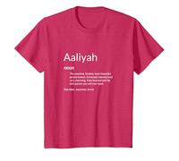 Aaliyah est Gentille et drôle Définition du nom Aaliyah T-Shirt, Enfant, Rouge Chiné, 10 Ans