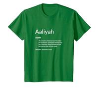 Aaliyah est Gentille et drôle Définition du nom Aaliyah T-Shirt, Enfant, Vert Kelly, 4 Ans